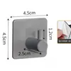 Ganchos Adhesivos Fuertes, Sin Taladro, para Cocina y Baño, Montaje en Puerta, Ganchos Adhesivos que No Dejan Marca, Ganchos de Acero Inoxidable de Alta Resistencia, Adhesivo