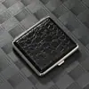 Estuche para Cigarrillos Portátil Chaobo Material de Imitación de Cuero Cerrado Plástico Empaque de Cartón Negro