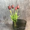 Decoração de Casa Tulipa Sinta-se Hidratante Borracha Macia Artificial Buquê de 5 Peças Tulipa Artificial Buquê de Alta Qualidade