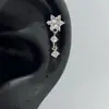 Colección de Clavos de Hueso de Oreja de Lujo Ligero y Exquisitos Pendientes de Tornillo de Acero de Titanio Pendientes Versátiles de Moda Dulces y Frescos para Mujer