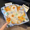 [Estilo Floral] Pañuelo de Seda Amazon Transfronterizo para Mujer 2025 Nuevo Regalo Delgado de Alta Gama para Mamá Pañuelo Cuadrado de 70