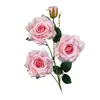 Flores Artificiais Rosa Diana Rosa de Quatro Cabeças Rosa Perfumada Arranjo de Flores para Salão de Casamento Rosa Artificial Flor de Seda Comércio Exterior Transfronteiriço
