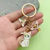 Llavero Creativo de Sailor Moon Gato Luna Llavero de Coche Dibujo Animado Lindo Colgante para Mochila de Pareja