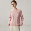 Camisa Base de Tricô Jacquard Torcido, Suéter Casual Solto Simples, Novo Estilo de Outono, Suéter de Cashmere com Gola V Totalmente Torcido para Mulheres