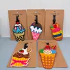 Etiqueta de equipaje con colgante de goma suave de PVC de pastel de dibujos animados Stitch Spider-Man decoración de bolsa de equipaje etiqueta de nombre de identificación