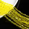 Miçangas Multifacetadas em Formato de Losango, Miçangas de Vidro Coloridas Transparentes, Acessórios de Miçangas Soltas para Brincos Tecidos Feitos à Mão DIY, Franjas