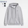 Sudadera de Manga Larga Rl Primavera y Otoño Transfronteriza para Hombre Casual Color Sólido Logo de Caballo Bordado Sudadera Cardigan con Cremallera Ropa para Hombre y Mujer