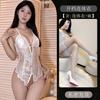 Gato de leite ganancioso Sexy Underwear Sexy Lace Passion Temptation Pijama feminino de perspectiva quente de arquivo aberto X60