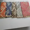 Papel Paja Tejida Esterilla de Paja Patrón Espiga Hilo Teñido Patrón Ondulado Tejido de Tela Manualidad Paja Tejida Rombo Cuadros Tejido