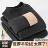 Conjuntos de roupa íntima térmica no atacado para homens e mulheres, com forro de fleece, espessados, designs de gola média a alta, feitos com lã de alpaca e projetados para autoaquecimento, proporcionando calor e proteção contra o frio no outono