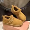 Zapatos Birkenstock Completamente Envueltos en Cuero Genuino para Mujer Invierno Espesos con Forro de Terciopelo Cálidos Zapatos de Algodón sin Cordones Botas de Nieve Zapatos de Piel de Cordero