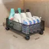 Estante de almacenamiento debajo del mueble del baño, carrito de baño, cesta de almacenamiento para detergente y polvo de lavandería, cesta para ropa sucia debajo del lavabo