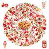 Novo conjunto de adesivos vintage com tema de morango de 100 peças, adesivos à prova d'água doces de morango para combinar em diário e decoração de tablet