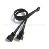 Cable de extensión para ventilador de refrigeración de computadora PWM control de velocidad por temperatura malla tejida de nailon placa base 4 pines/3 pines adaptador de extensión