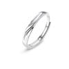 Anillo de Pareja Pluma de Cupido Plata de Ley s925 Par para Hombres y Mujeres Tendencia de Internet Personalidad Pluma Anillo Abierto Venta al por Mayor