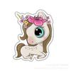 Parche de Pasador para el Cabello de Niña Animal Unicornio Fondo Blanco Acrílico Resina Plana Accesorios de Joyería DIY 1Yc35557