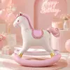 Estilo INS Globo de Papel de Aluminio Caballo Mecedora Dibujos Animados Niño Niña Decoración Escena Primer Cumpleaños Accesorios para Fotos