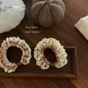 Goma para el pelo de Corea 2026, nueva, con borde de encaje, de cuadros, elástica alta, accesorio para el pelo de niños para niñas