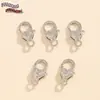 Chapado en Cobre Oro Verdadero 18K Forma de Corazón de Amor Broche de Langosta Llavero de Oro Verdadero 14K Pulsera de Bobina Hebilla de Conexión para Collar