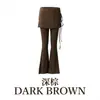 Processamento PersonalizadoCalça Saia Flare com Design Falso de Duas Peças, Calça de Prática de Dança Clássica Levemente Flare