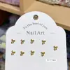 Acessórios de Arte para Unhas em Resina de Laço Dourado, Decorações Tridimensionais para Unhas DIY, Brincos, Capa de Celular, Acessórios Vestíveis para Unhas