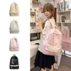 Mochila de Encaje con Lunares Estilo Japonés para Estudiantes Mujeres, Bolsa Escolar Impermeable de Gran Capacidad para Estudiantes de Secundaria y Preparatoria, Linda Bolsa para Niñas