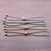 Cadena de cuentas de goma de 2 mm * 11 cm Dorada Negra Oro Rosa ajustable Cadena para pulsera DIY Accesorios de joyería de comercio exterior