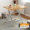 Mesa Dobrável Simples Mesa de Jantar para Casa de Aluguel Mesa de Jantar Portátil para Casa Mesa Redonda Barraca Exterior Mesa Quadrada Pequena