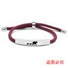 Pulseira Cross Border Nova Pulseira Trançada de Aço Inoxidável urso mamãe urso Presente de Dia das Mães Gravação Pulseira de Aço Titânio