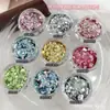 Decoraciones para Uñas con Brillo Ojo de Gato Populares Transfronterizas, Pegatinas de Uñas con Brillo Iridescente de Colores, Materiales DIY, Accesorios para Uñas Portátiles