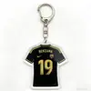 Chaveiro de Camisa de Estrela do Futebol da Copa do Mundo Pingente Criativo de Acrílico Messi C. Presente de Formatura para Fã do Ronaldo