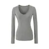 Camiseta Feminina de Manga Longa com Decote V e Cintura Marcada 2026 Hot Girl Slim Fit Primavera Nova Camisa Básica Sexy Top Pulôver Estiloso