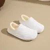 Pantuflas de algodón impermeables de invierno, unisex, con talón envolvente, forro de felpa, engrosadas para abrigar y suelas antideslizantes, adecuadas para uso interior y exterior