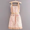 Elegante Delantal de Lona para Cocina, Delantal Doméstico para Mujeres, Repostería, Floristería, Ropa de Trabajo de Manga Larga, Específico para Restaurante de Catering
