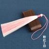 Orejas con borlas de seda de hielo de dos colores de 16 cm, estilo antiguo, Hanfu, Cheongsam, accesorios para el hogar, abanico, instrumento musical, colgante para la oreja