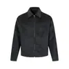Chaqueta Americana de Hombre Vibe Trendy Primavera y Otoño Color Sólido Holgada Casual Solapa Cremallera Top Piloto