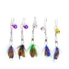 Palo extensible con pluma para gatos, juguete interactivo para mascotas para gatos, accesorios para gatos con cabeza reemplazable, nuevo favorito para gatos