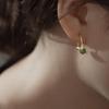 Pendientes de plata de ley 925 con forma de U de jade hetiano para mujer, estilo chino, elegantes, nuevos accesorios, moda