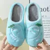Outono e inverno 3-10 anos pantufas de algodão de cenoura infantis para casa, piso interno, antiderrapante, sola grossa, piso quente para meninos e meninas