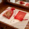 Bolsa de gasa de organza con cordón para regalo de joyería 9*12 se puede hacer según sea necesario