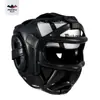 Casco de Boxeo con Máscara Protección para la Cabeza de PU para Adultos y Niños, Entrenamiento Profesional para Muay Thai, Casco de Boxeo Resistente al Desgaste