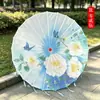 Guarda-chuva de Papel Oleado com Borla Estilo Antigo Guarda-chuva de Tecido de Seda Estilo Chinês Performance de Dança Hanfu Qipao Desfile de Moda Fotografia Adereço para Foto Guarda-chuva
