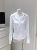 Las mujeres inteligentes también deberían ser hermosas. Camisa casual y relajada 100% ramio con cuello en V para mujer, top ligero y transpirable para primavera y verano