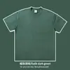 Nova Seleção 330g Camiseta Americana Batik Lavado Desgastado Masculina Peso Pesado Europeu e Americano Tamanho Grande Manga Curta Unissex Marca Tendência