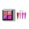 Polvo de espejo mágico sólido de cuatro colores con explosiones rojas para decoración de uñas, polvo de titanio con espejo láser, polvo no volador, venta caliente transfronteriza
