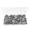 Para suministro transfronterizo: 50 juegos de broches de presión metálicos grandes blancos de acero inoxidable 201 de 15 mm en color plateado con juego de 3 herramientas para cierre oculto