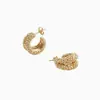 Pendientes de Aleación de Cobre Estilo Simple Fresco Gotas de Oro Clavos para Mujer Lujo Ligero Sensación de Alta Gama Temperamento de Nicho Accesorios de Pendientes Retro