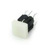 6*6*10 Interruptor Táctil Iluminado Luz Verde Esmeralda Luz Amarilla Conector de 4 pines Enchufable Tecla Blanca Translúcida Botón de Auto-reinicio
