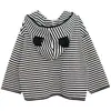 Sudadera Infantil Changguo Otoño Nueva con Ribete de Rayas con Capucha Camiseta de Dibujos Animados para Niños Pequeños