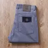 Pantalones casuales rectos grises de alta calidad para hombre, verano, nuevos, clásicos, de cinco bolsillos, lujo ligero, lavados, algodón puro, pantalones de vestir, delgados